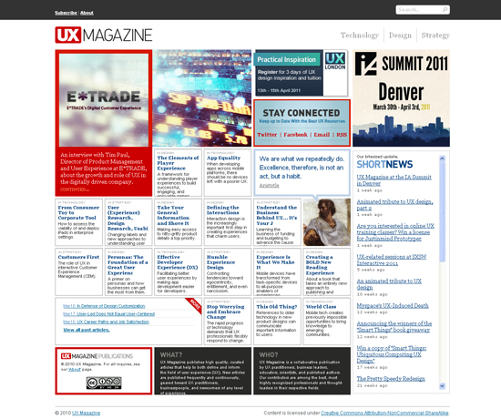 Главная страница UX Magazine